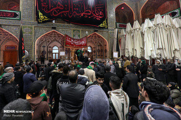 عزاداری شهادت حضرت فاطمه زهرا (س) در حرم امام علی (ع)