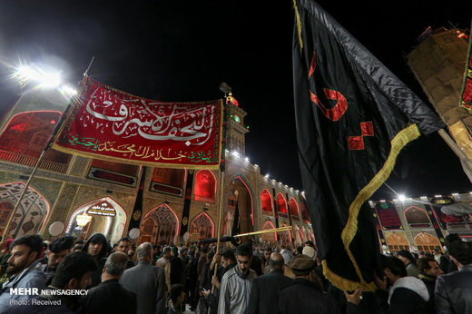 عزاداری شهادت حضرت فاطمه زهرا (س) در حرم امام علی (ع)