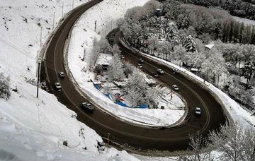 عکس | چهره برفی جاده چالوس