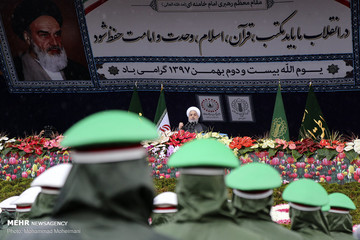 سخنرانی رئیس جمهور در مراسم راهپیمایی ۲۲ بهمن