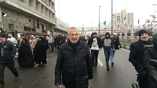 حضور «سعیدی کیا»، رئیس بنیاد مستضعفین در راهپیمایی ۲۲ بهمن