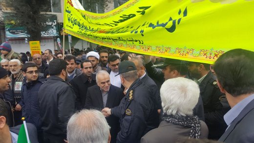 حضور فرهاد دژپسند، وزیر اقتصاد در راهپیمایی ۲۲ بهمن بهشهر و ساری