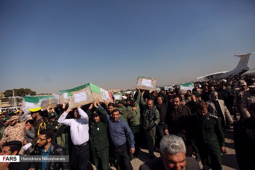 ورود پیکر شهدای حادثه تروریستی به اصفهان