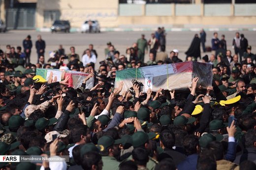 ورود پیکر شهدای حادثه تروریستی به اصفهان