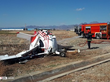 سقوط هواپیمای فوق سبک در کاشمر