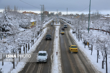 بارش برف در اردبیل