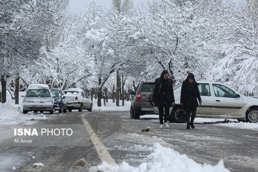 بارش برف در اردبیل