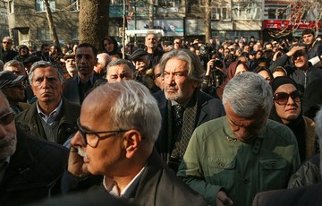 مراسم تشییع پیکر پوران شریعت رضوی
