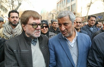 مراسم تشییع پیکر پوران شریعت رضوی