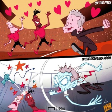 ۲ چهره عجیب آقای سرمربی کنار زمین و رختکن!