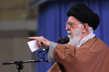 Iran Leader receives religious eulogists