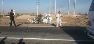 عکس | وضعیت تیبا بعد از تصادف با تریلی