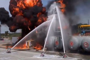 فیلم | آزمایش ربات‌های آتش‌نشان در چین