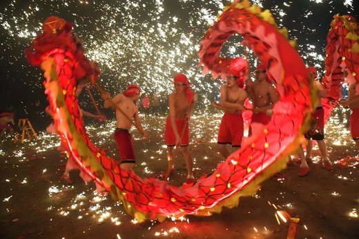 جشنواره فانوس در شهر آنشان چین