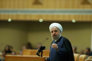 روحانی: از ظریف، زنگنه و همتی تشکر می‌کنم که در خط حمله و زیر فشار ایستاده‌اند