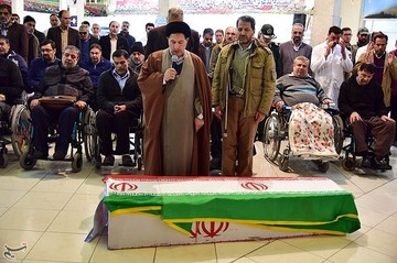 تشییع جانباز بسیجی دفاع مقدس عبدالله عکافی