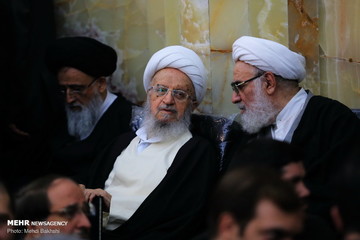 مراسم بزرگداشت آیت الله مومن در مسجد اعظم قم‎