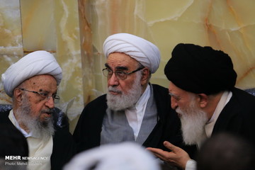 مراسم بزرگداشت آیت الله مومن در مسجد اعظم قم‎