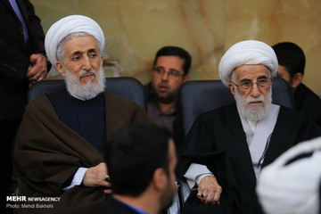 مراسم بزرگداشت آیت الله مومن در مسجد اعظم قم‎