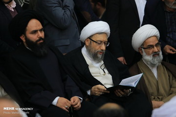 مراسم بزرگداشت آیت الله مومن در مسجد اعظم قم‎
