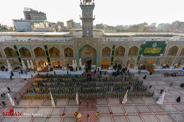 گل آرایی حرم علوی در آستانه ولادت حضرت فاطمه (س)