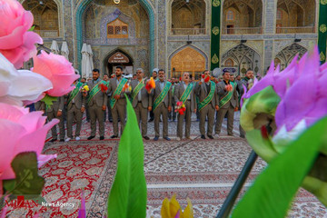 گل آرایی حرم علوی در آستانه ولادت حضرت فاطمه (س)