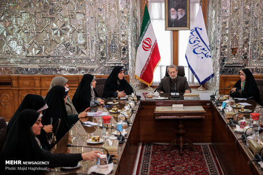 دیدار رئیس مجلس شورای اسلامی با بانوان نماینده