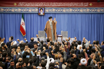 دیدار جمعی از مداحان و ذاکران اهل بیت(ع) با رهبر معظم انقلاب اسلامی