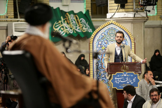 دیدار جمعی از مداحان و ذاکران اهل بیت(ع) با رهبر معظم انقلاب اسلامی