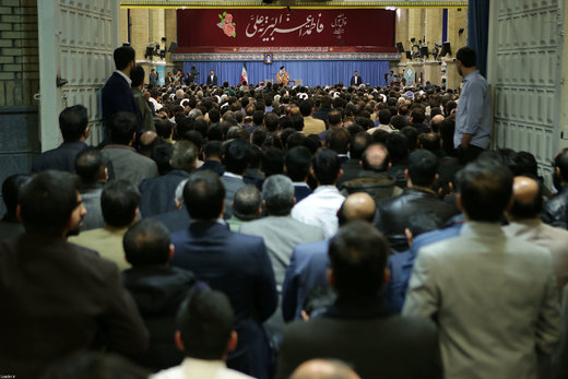 دیدار جمعی از مداحان و ذاکران اهل بیت(ع) با رهبر معظم انقلاب اسلامی