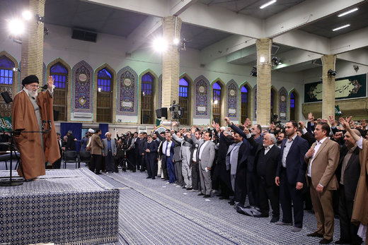 دیدار جمعی از مداحان و ذاکران اهل بیت(ع) با رهبر معظم انقلاب اسلامی