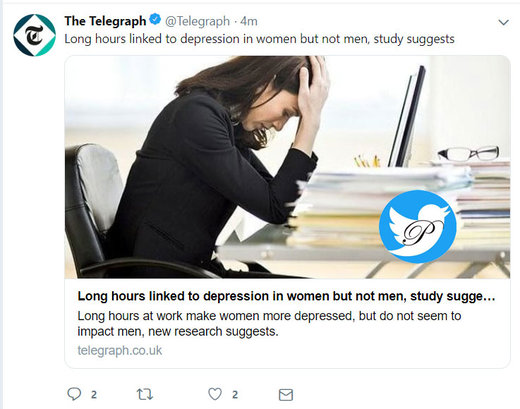 زنان بیشتر از مردان به دلیل ساعات کار بیشتر، افسرده می‌شوند