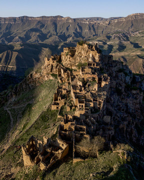روستای متروکه در Gamsutl واقع در جمهوری داغستان روسیه