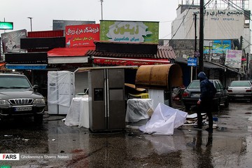 آتش‌سوزی ده باب مغازه در چالوس