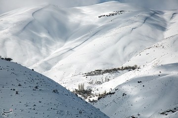 رخت سفید زمستان بر قامت آبیدر