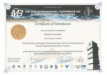 پذیرش و ارائه مقاله کارشناس شرکت برق منطقه‌ای سمنان، در دومین کنفرانس بین‌المللی مدیریت و کسب و کار