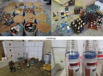 عکس | کشف محموله قاچاق مشروبات الکلی در گمرک نخل‌ تقی