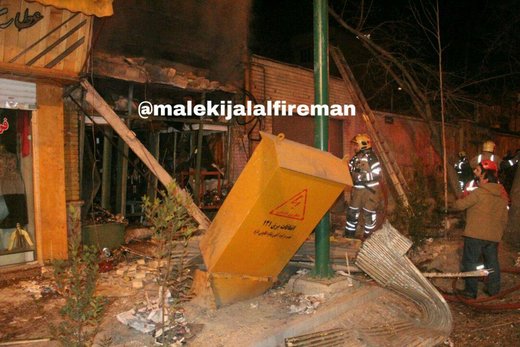 انفجار مغازه در خیابان ولیعصر(عج)