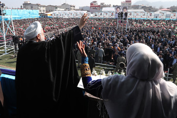 سخنرانی رئیس‌جمهور در ورزشگاه تختی شهرستان لاهیجان