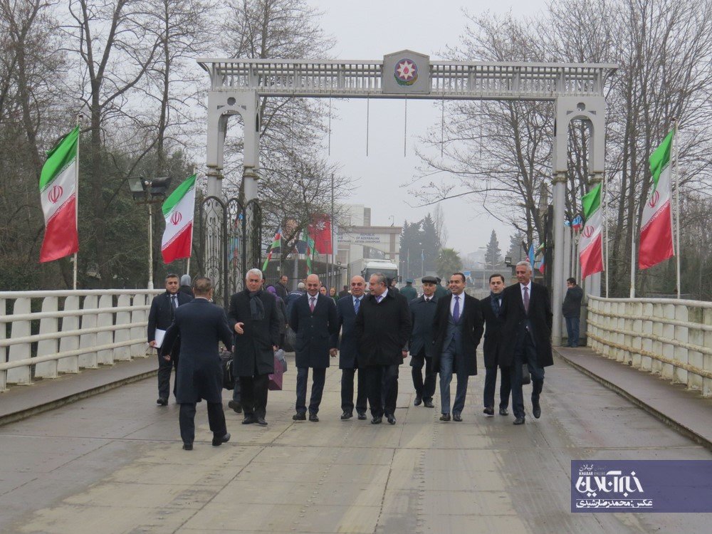 ورود وزیر حمل‌ونقل و مدیرعامل راه‌آهن جمهوری آذربایجان به ایران