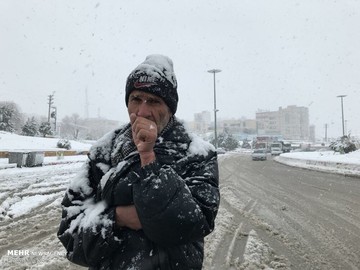 بارش برف در کرمانشاه