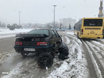 بارش برف در کرمانشاه