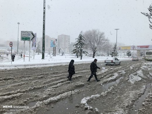 بارش برف در کرمانشاه