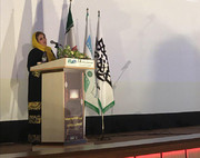 سخنان فاطمه گودرزی در افتتاحیه یک سینما در زادگاهش