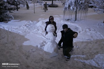 شب برفی همدان