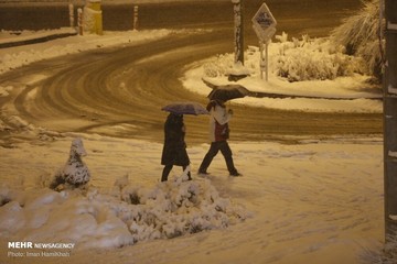 شب برفی همدان