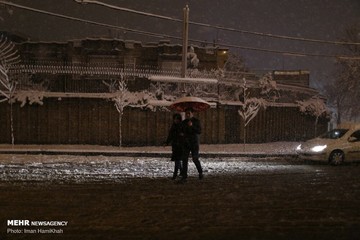 شب برفی همدان