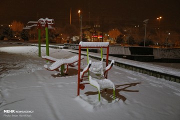 شب برفی همدان