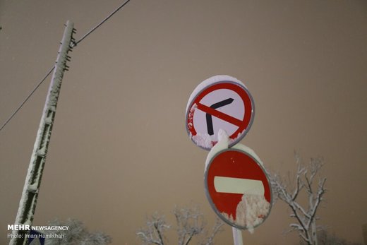 شب برفی همدان