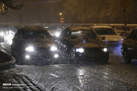 شب برفی همدان